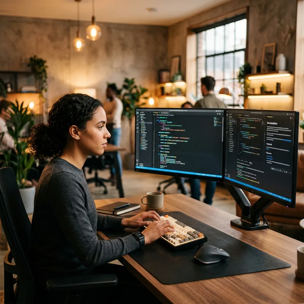 Software Engineer coding