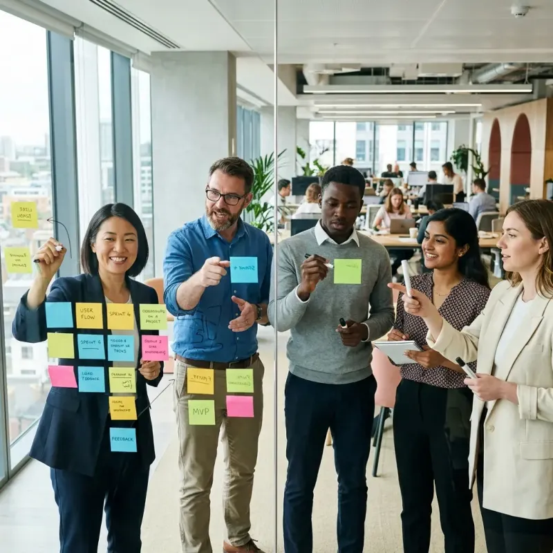 Collaborating with sticky notes
